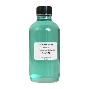 Ocean Mist Men's Body Oil Fresh Aquatic All Natural Fragrance 4 oz